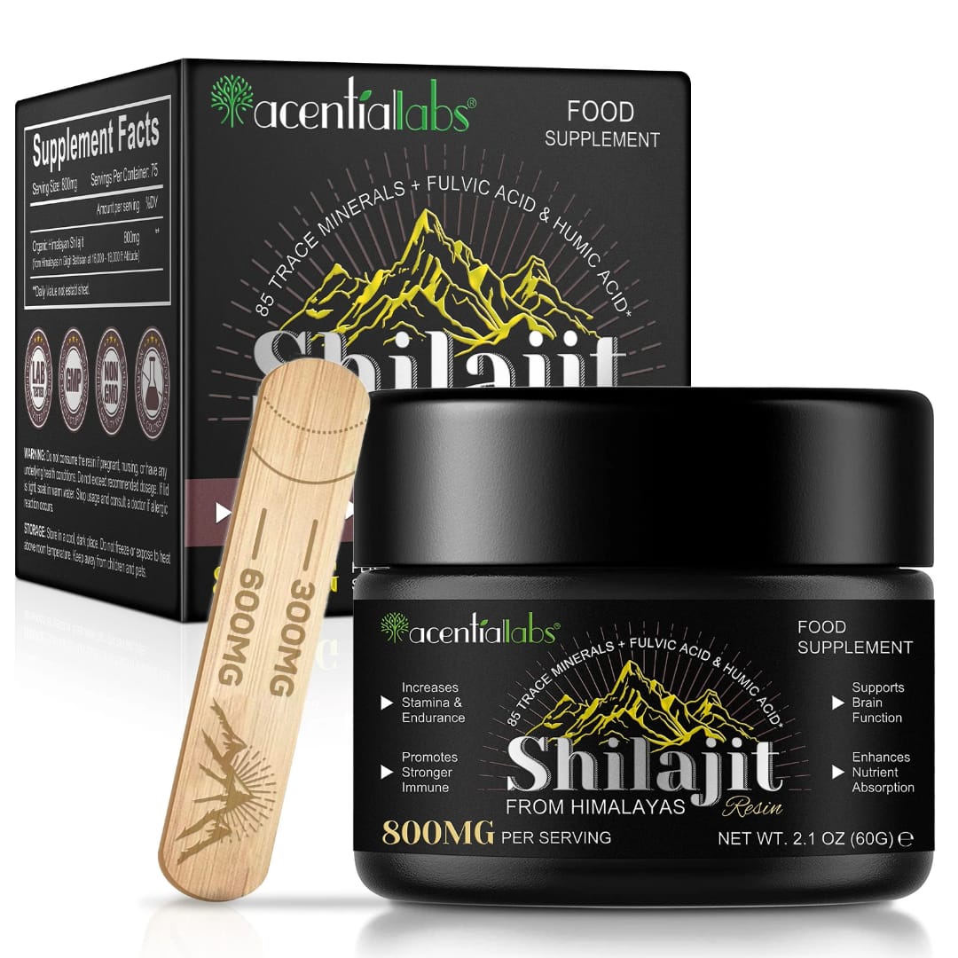 Acential labs Pure Himalayan Shilajit Resin Concentrated Dose Bulk Pack