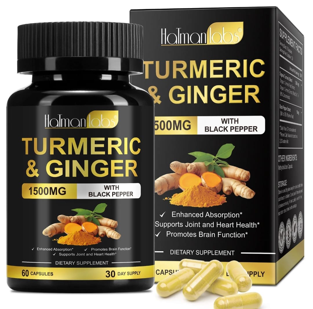 Halman Labs Turmeric Ginger Black Pepper For Immunity Cold and Flu 30 day supply