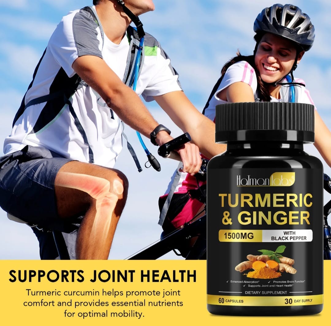 Halman Labs Turmeric Ginger Black Pepper For Immunity Cold and Flu 30 day supply