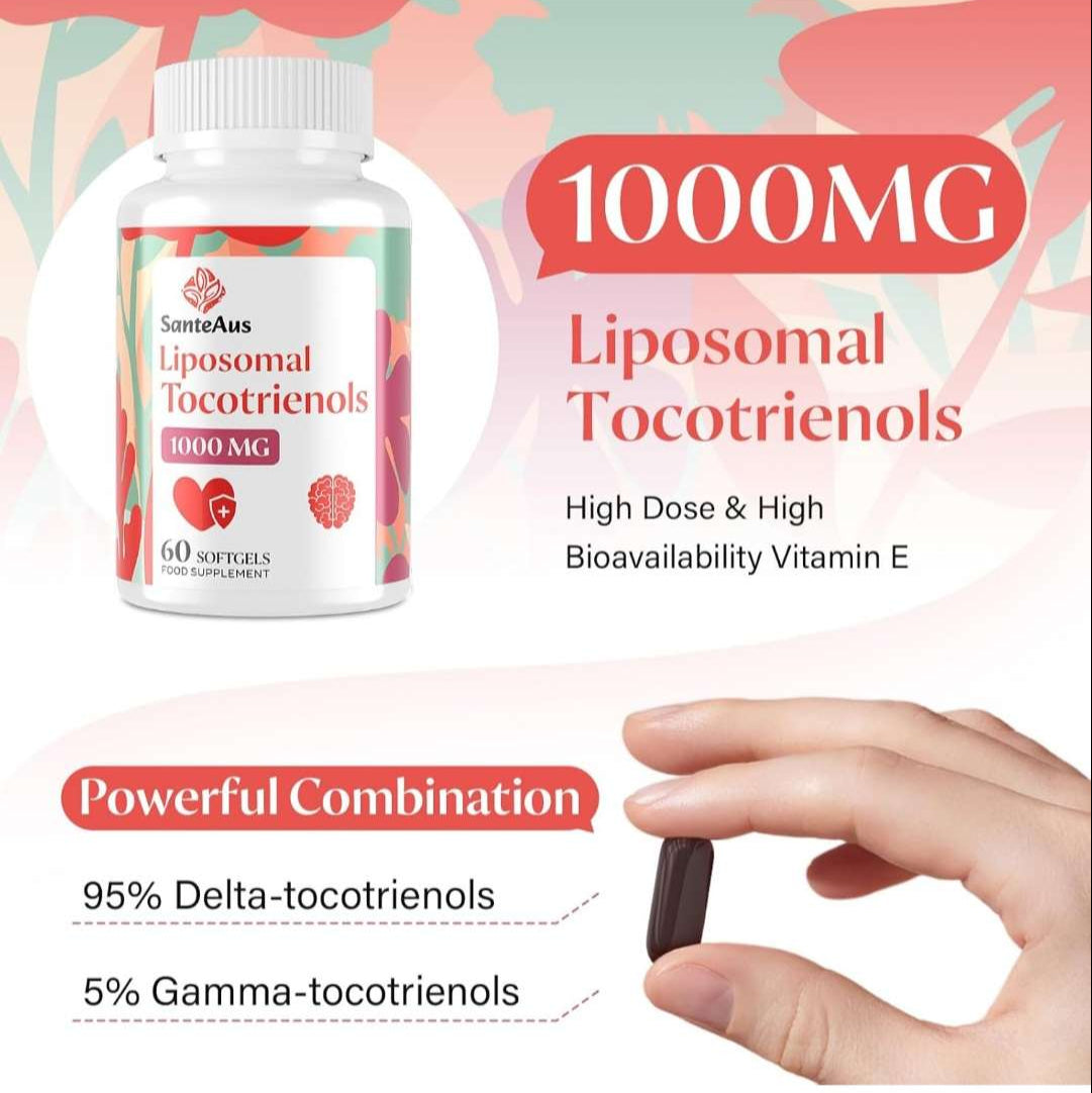 Liposomal Tocotrienols Supplement 4 Month Bulk Supply With Vitamin E 1000mg