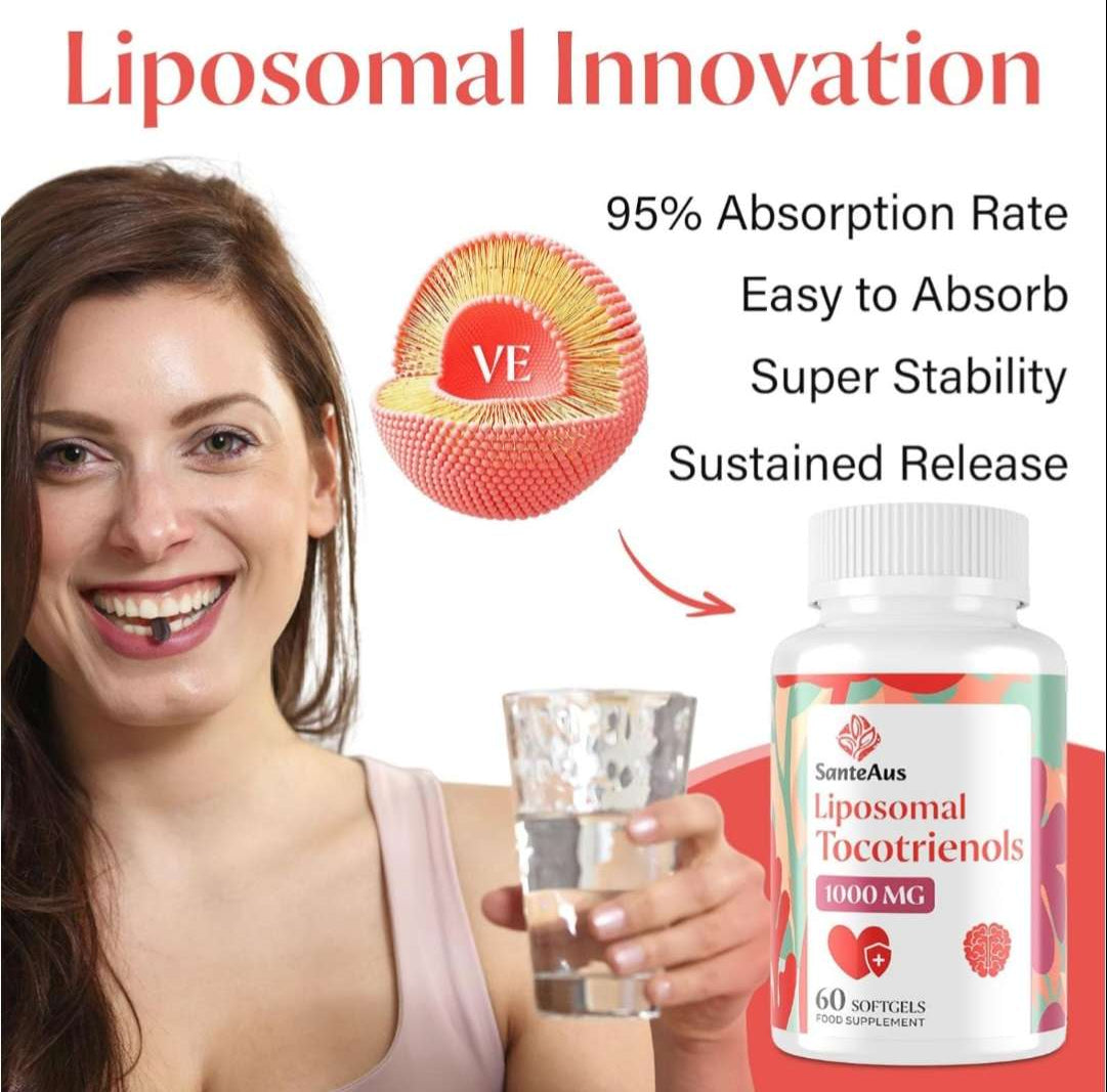 Liposomal Tocotrienols Supplement 4 Month Bulk Supply With Vitamin E 1000mg