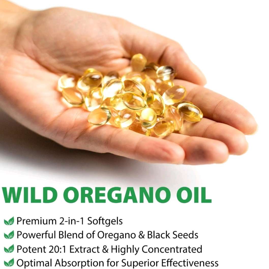 Acential Labs Wild Oregano Oil With Blackseed Oil 6000mg 2 Month supply