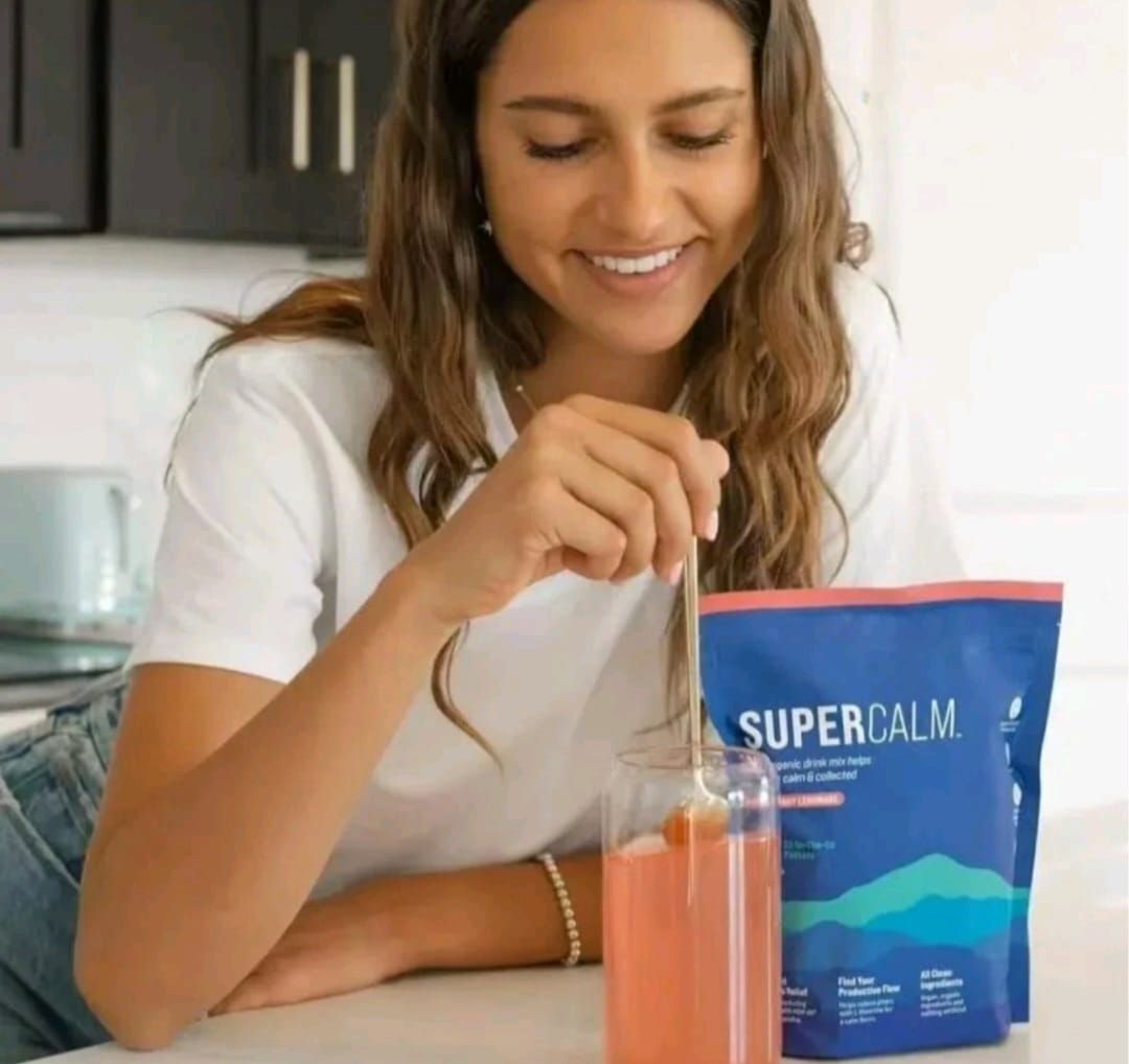 Super Calm Magnesium Powder With Vitamin D Drink Stress Relief Sleep and Focus