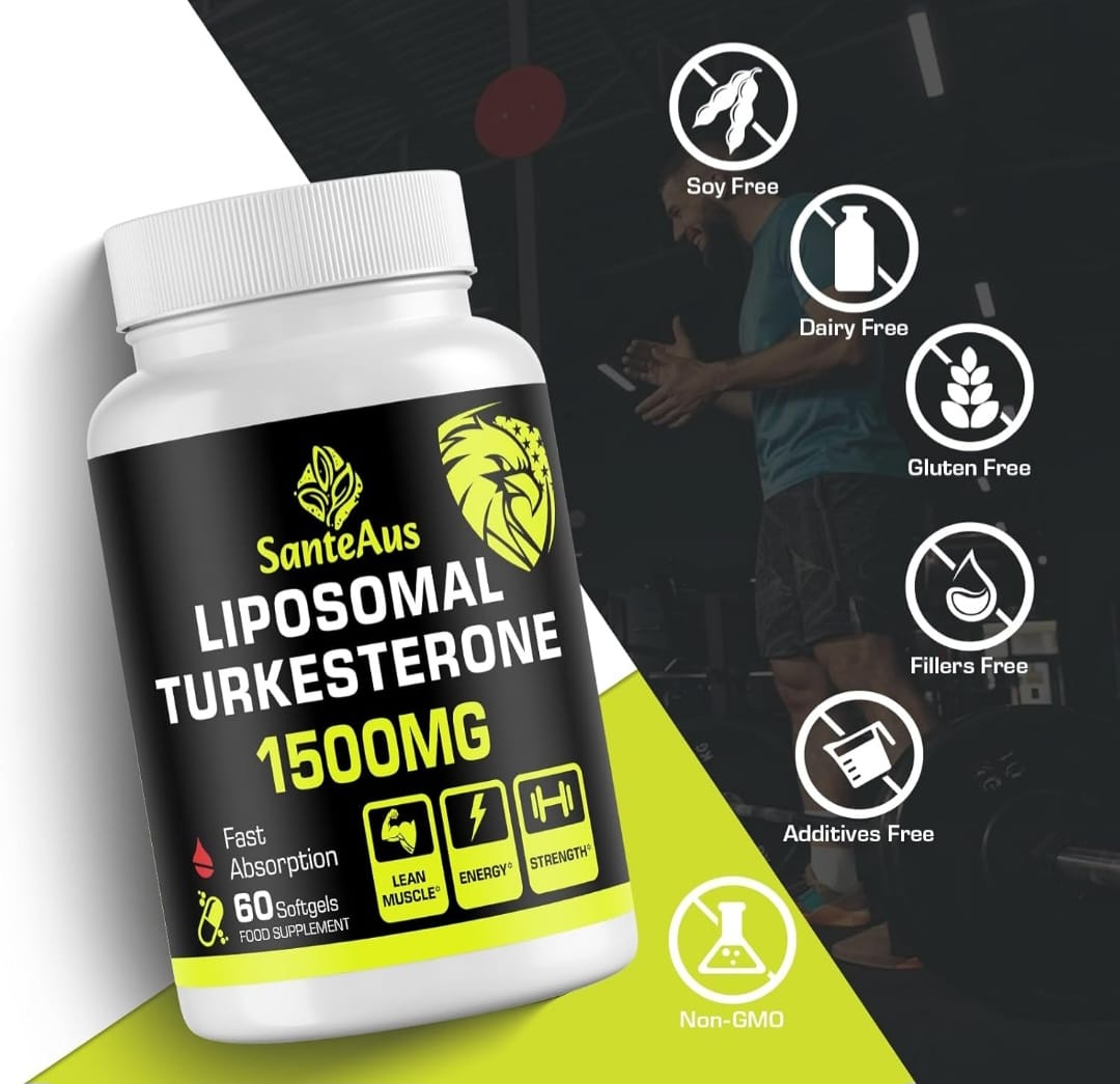 SanteAus Liposomal Turkesterone 100% Plant Based Vegan Capsules 1 Month Supply