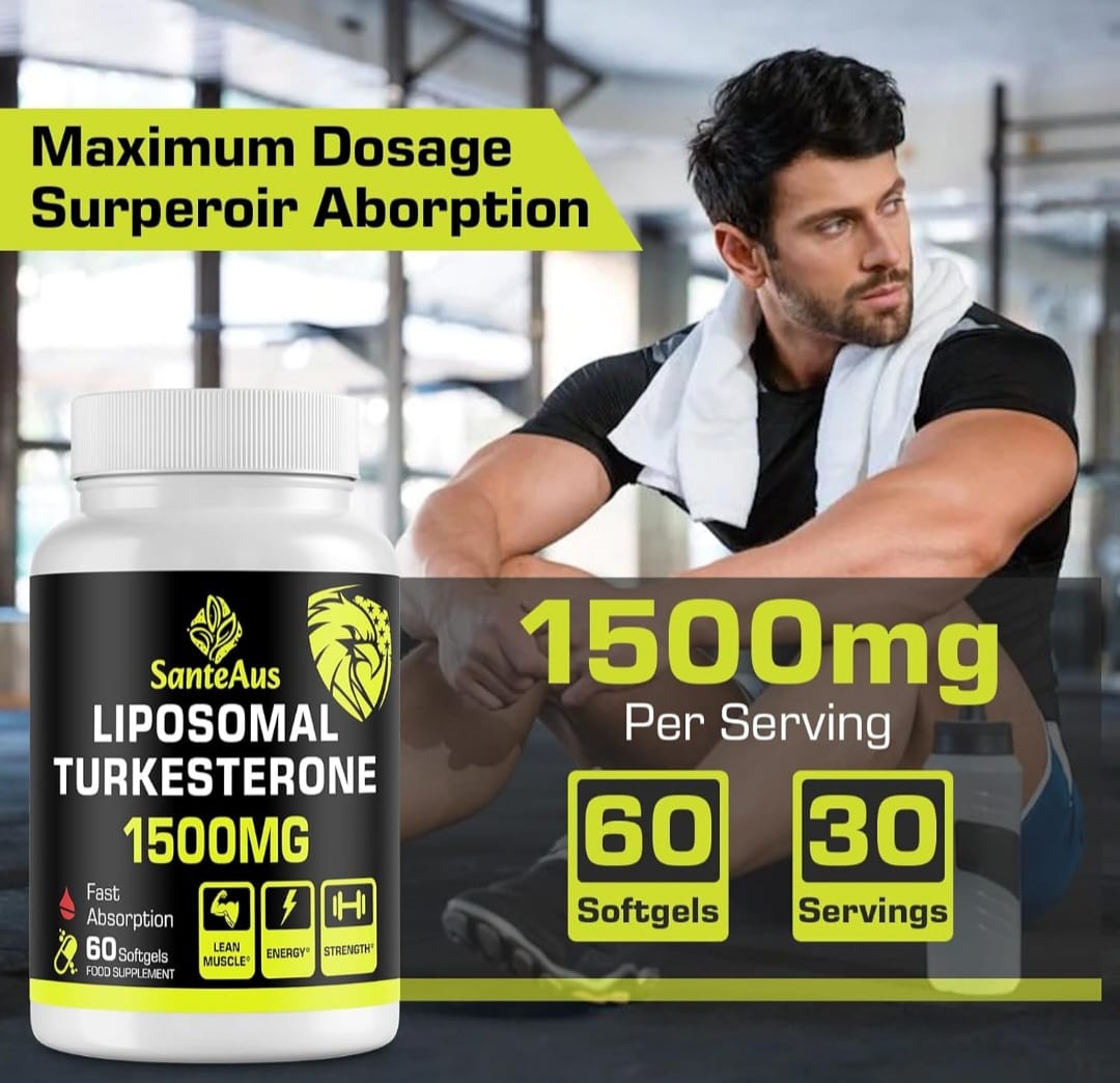 SanteAus Liposomal Turkesterone 100% Plant Based Vegan Capsules 1 Month Supply