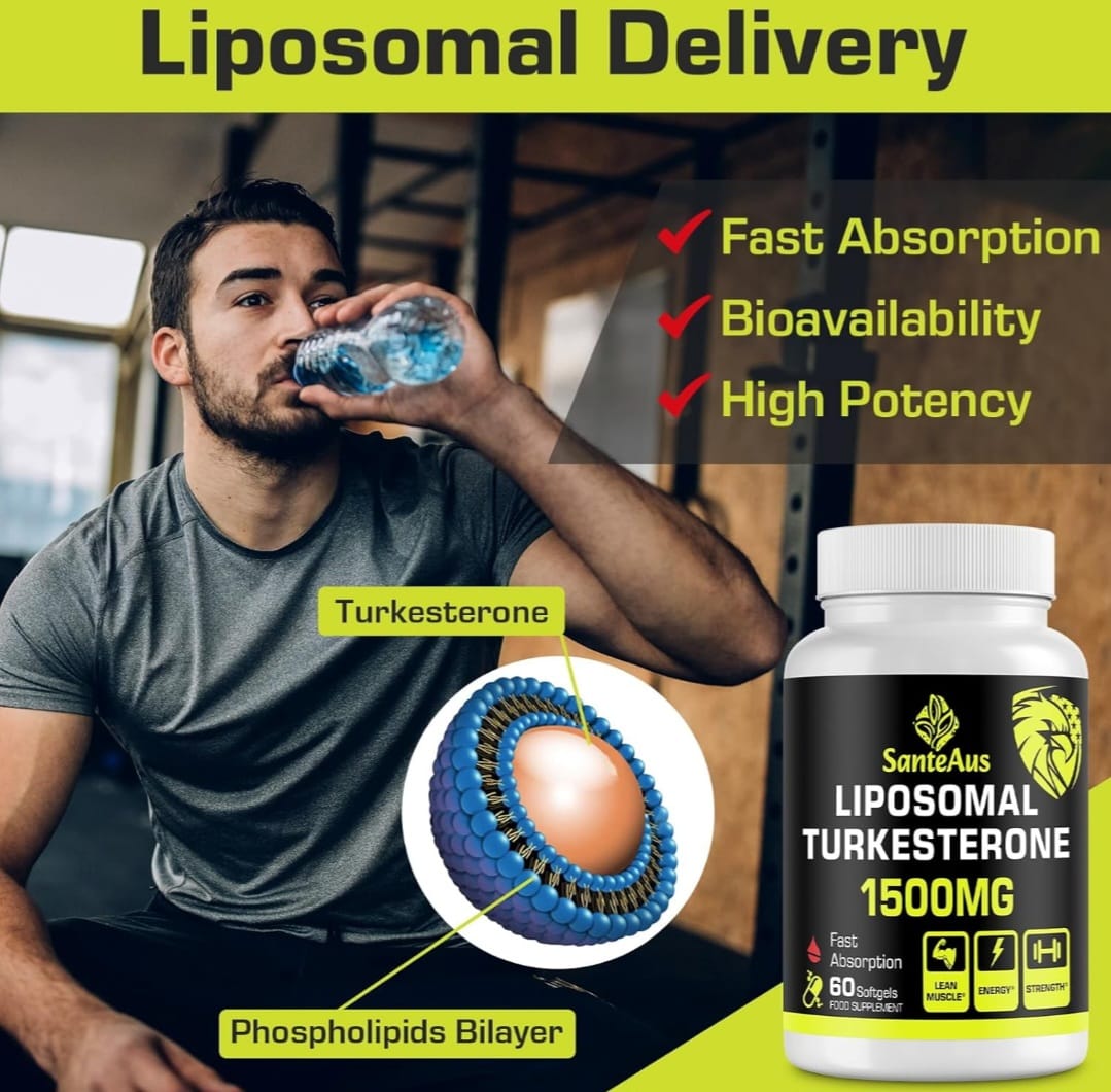SanteAus Liposomal Turkesterone 100% Plant Based Vegan Capsules 1 Month Supply