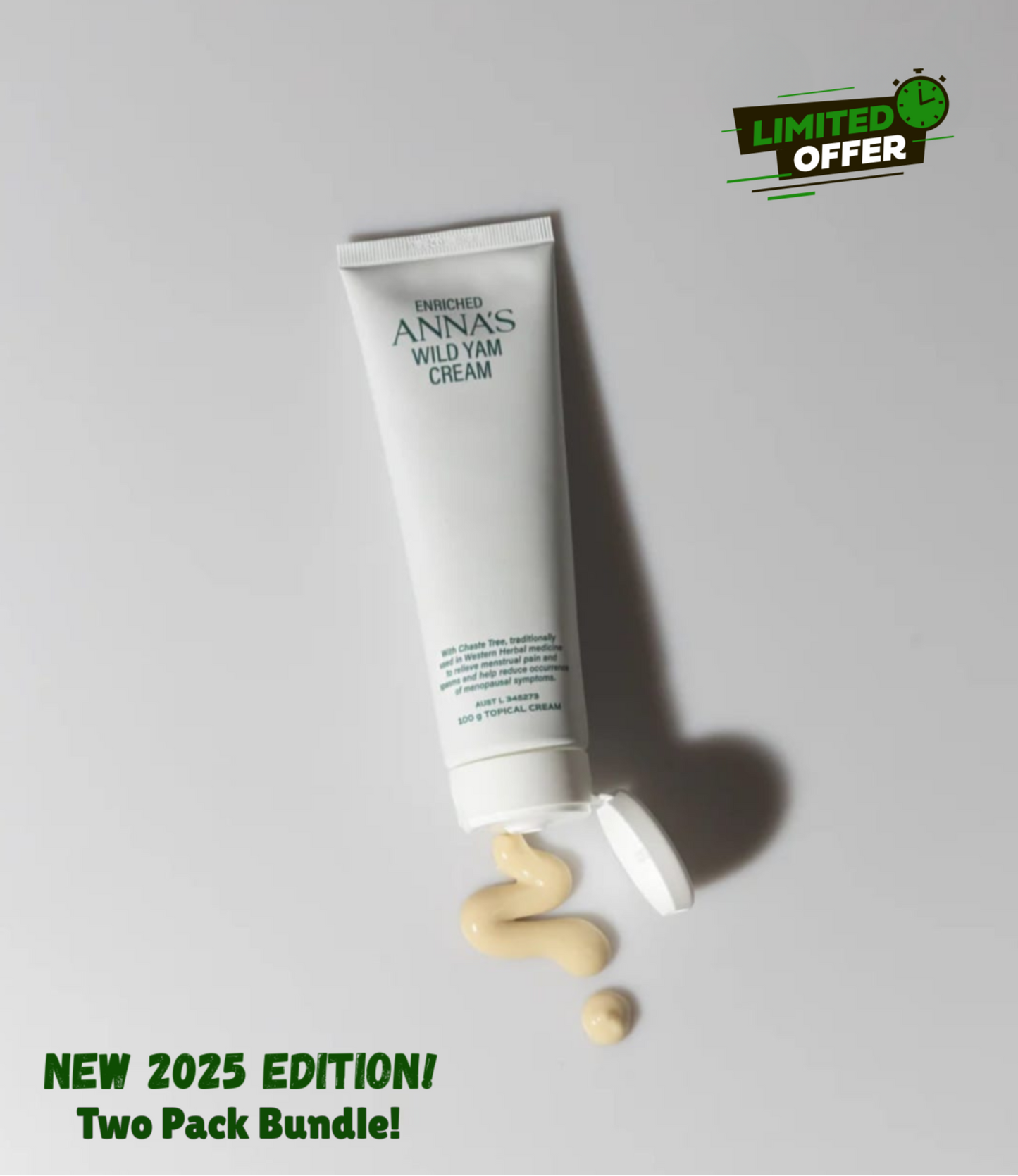 SALE Annas Wild Yam Cream Menstrual and Menopause support UK Next Day Delivery 2pcs