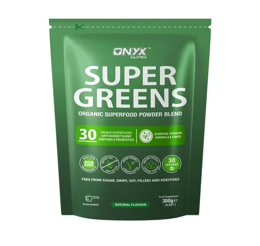 Onyx Super Greens Powder 300g Organic Superfood Antioxidant Blend With Chlorella
