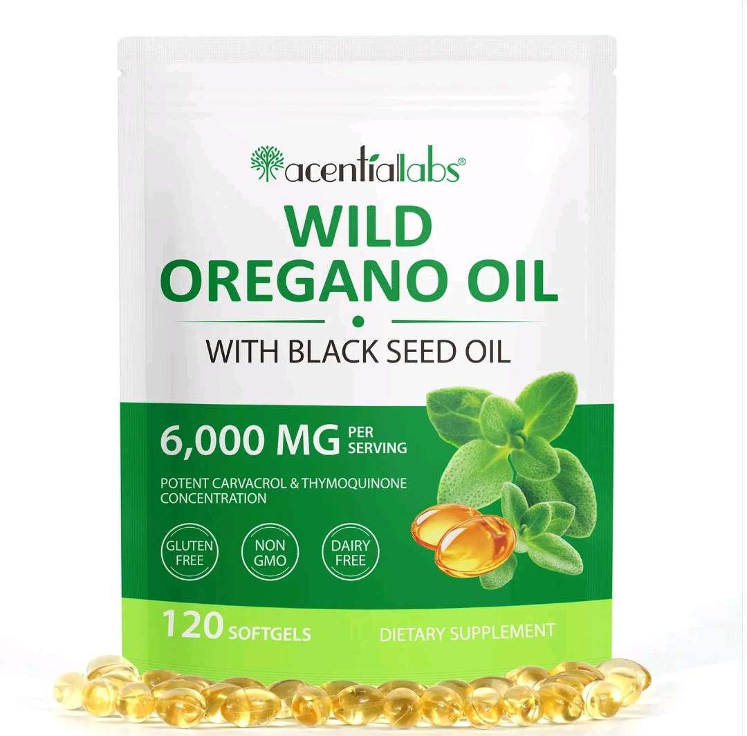 SALE Acential Labs Wild Oregano Oil With Blackseed Oil 6000mg 4 Month supply