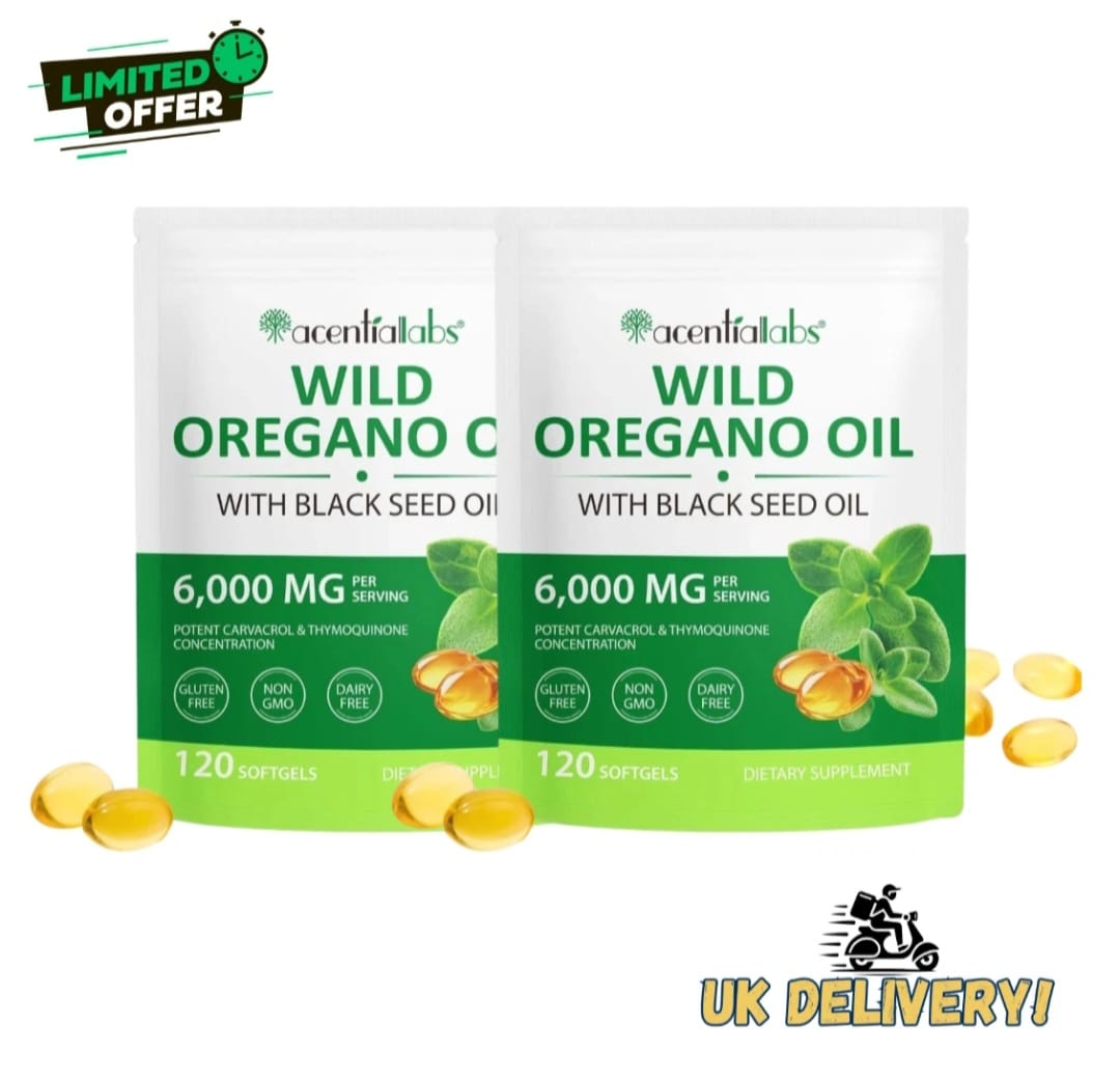 SALE Acential Labs Wild Oregano Oil With Blackseed Oil 6000mg 4 Month supply