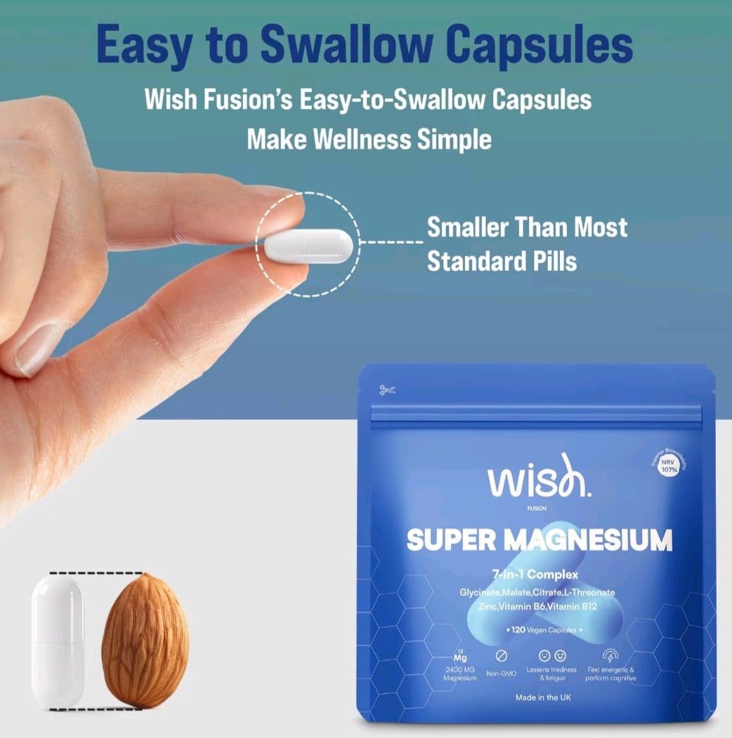 Wish 7 in 1 Super Magnesium Glycinate Complex 8 month supply